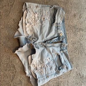 size6 american eagle hi rise shortie festival fit